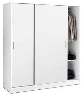 Armario Corredero Blanco 200x182 - Armario blanco 2 puertas correderas. 200cm (alto) x 182cm (ancho)