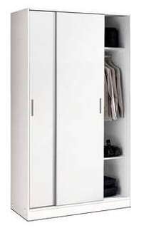 Armario Corredero Blanco 218x122 - Armario blanco 2 puertas correderas, opcional cajonera 3 cajones. 218cm (alto) x 122cm (ancho)