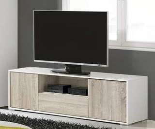 Mueble TV New Urban de 143 cm - Mueble de TV de 2 puertas, 1 cajón y 1 hueco. Opciones de color y patas