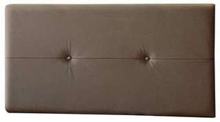 Cabezal Tapizado Xoco Estrecho - Cabezal tapizado de polipiel color chocolate de 110x55 cm.