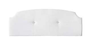 Cabezal Vintage Polipiel Blanco - Cabezal cama matrimonio, tapizado de polipiel color blanco