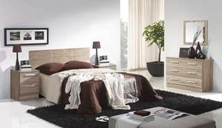 Dormitorio Matrimonio Life - Dormitorio de matrimonio acabado en color acacia, cerezo inglés o blanco