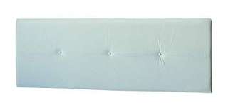 Cabezal Tapizado Blanco Bajo - Cabezal tapizado de polipiel color blanco, de 160x55 cm.