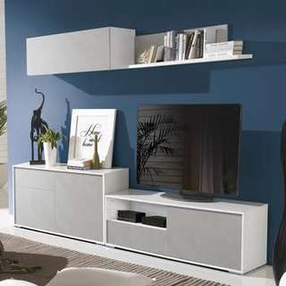 Composición Salón Urban - Composción para salón/comedor: Mueble TV + Aparador + Modulo alto + Estante. Posibilidad de elegir colores