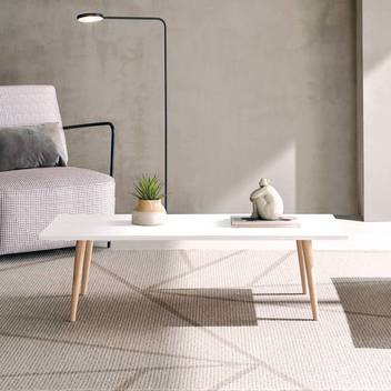 Mesa de centro NORDIC Blanco - Mesa centro tablero color blanco y 4 patas madera color haya