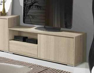 Mueble TV 1 puerta+cajón+hueco - Mueble de TV de 1 puerta, 1 cajón y 1 hueco. Opciones de color y patas