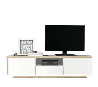 Mueble TV Trend Blanco de 183 cm - Mueble de TV de 2 puertas y 1 cajón. Acabado color Cambrian o Blanco combinado con Cambrian