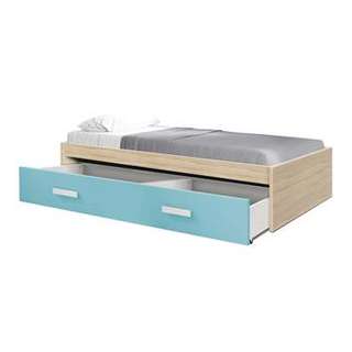 Cama Nido con contenedor - Cama nido color blanco o roble cambrian de 90 cm. con contenedor varios colores a elegir