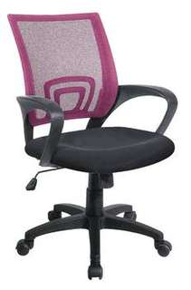 Silla Oficina Elev. R.Fucsia - Silla giratoria, con ruedas, elevable, con respaldo transpirable color fucsia