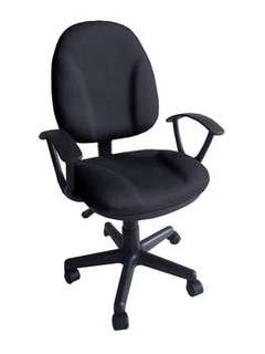 Silla Escritorio R.Negro - Silla giratoria para escritorio, con ruedas, elevable, con asiento y respaldo tapizado con tejido 3D color negro