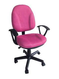 Silla Escritorio Juvenil R.Fucsi - Silla giratoria para escritorio juvenil, con ruedas, elevable, con asiento y respaldo tapizado con tejido 3D color fucsia