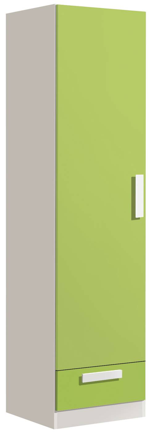Armario Juvenil 1 Puerta - Armario ropero juvenil de color blanco o roble cambrian, con una puerta y un cajón varios varios colores disponibles a elegir