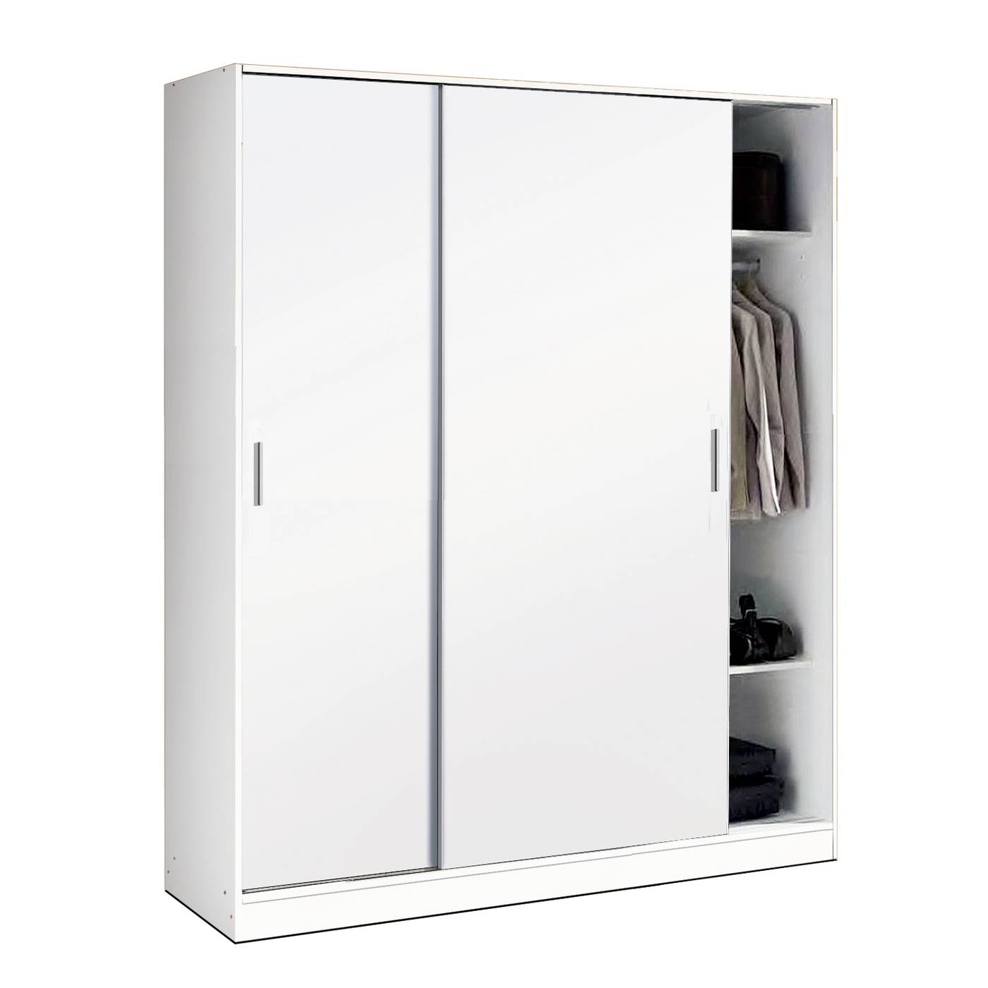 Armario 4 puertas y 4 cajones. Madera y DM lacado blanco. - Muebles  Tresilar S.L. B21467030