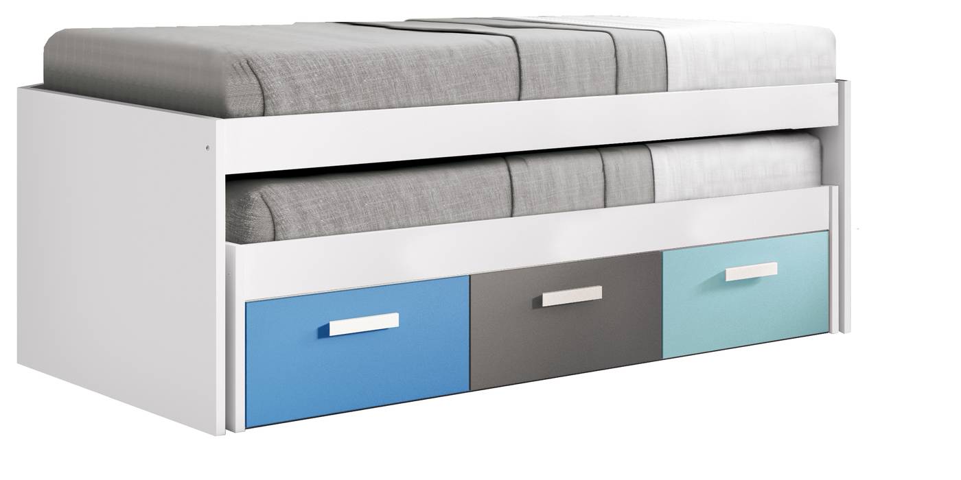 Oferta Cama Compacta 2 camas 3 cajones · Dormitorio Juvenil