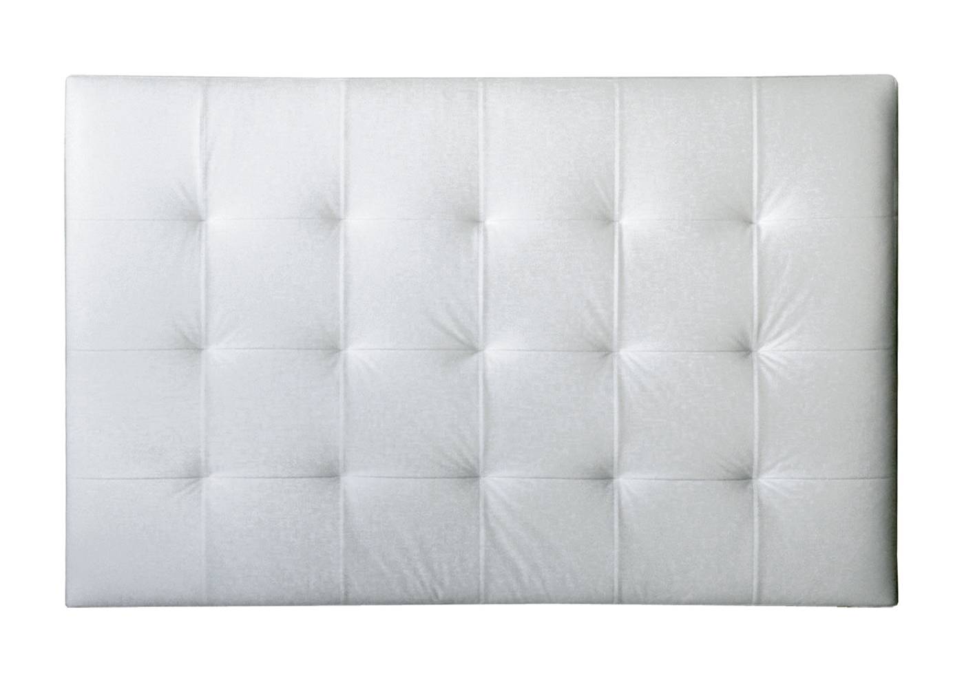 Cabezal tapizado de polipiel color blanco de 158x100 cm.