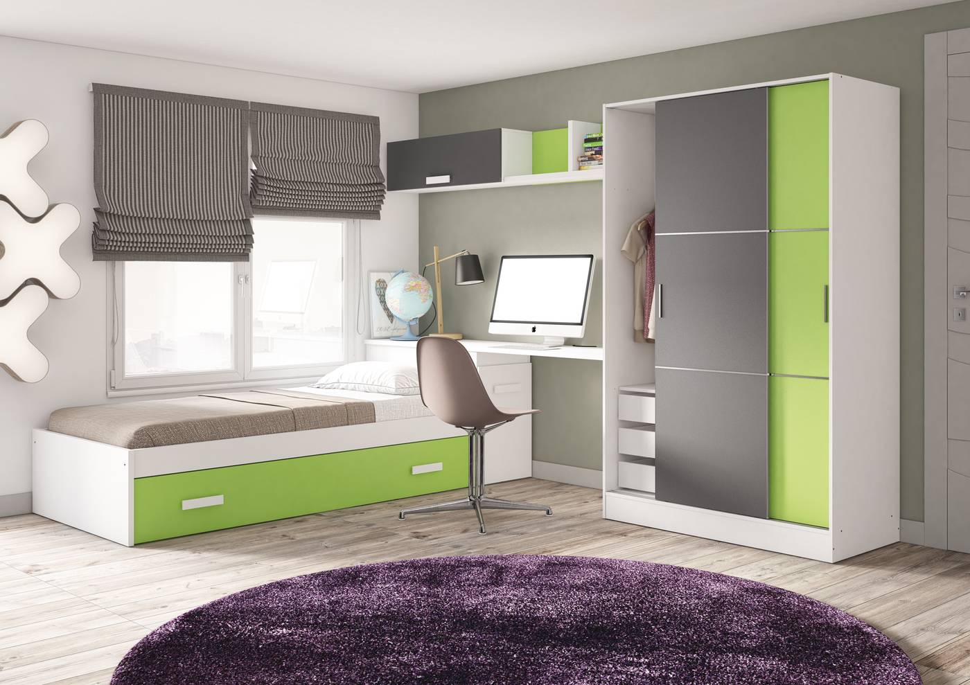 Oferta Habitación Juvenil MNZ · Dormitorio Juvenil