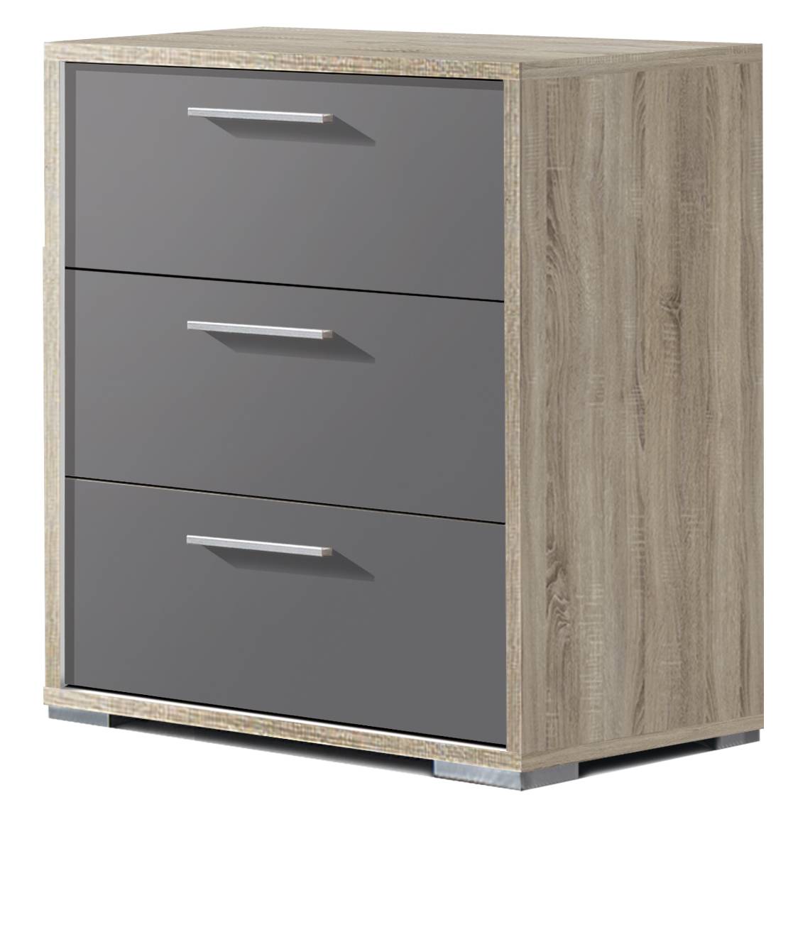 Mesita 3 Caj. Blan/Cambr- Blanco - Mesita blanca o cambrian de 3 cajones combinado con color cambrian o blanco, ancho de 43 o 53 cm a elegir.
