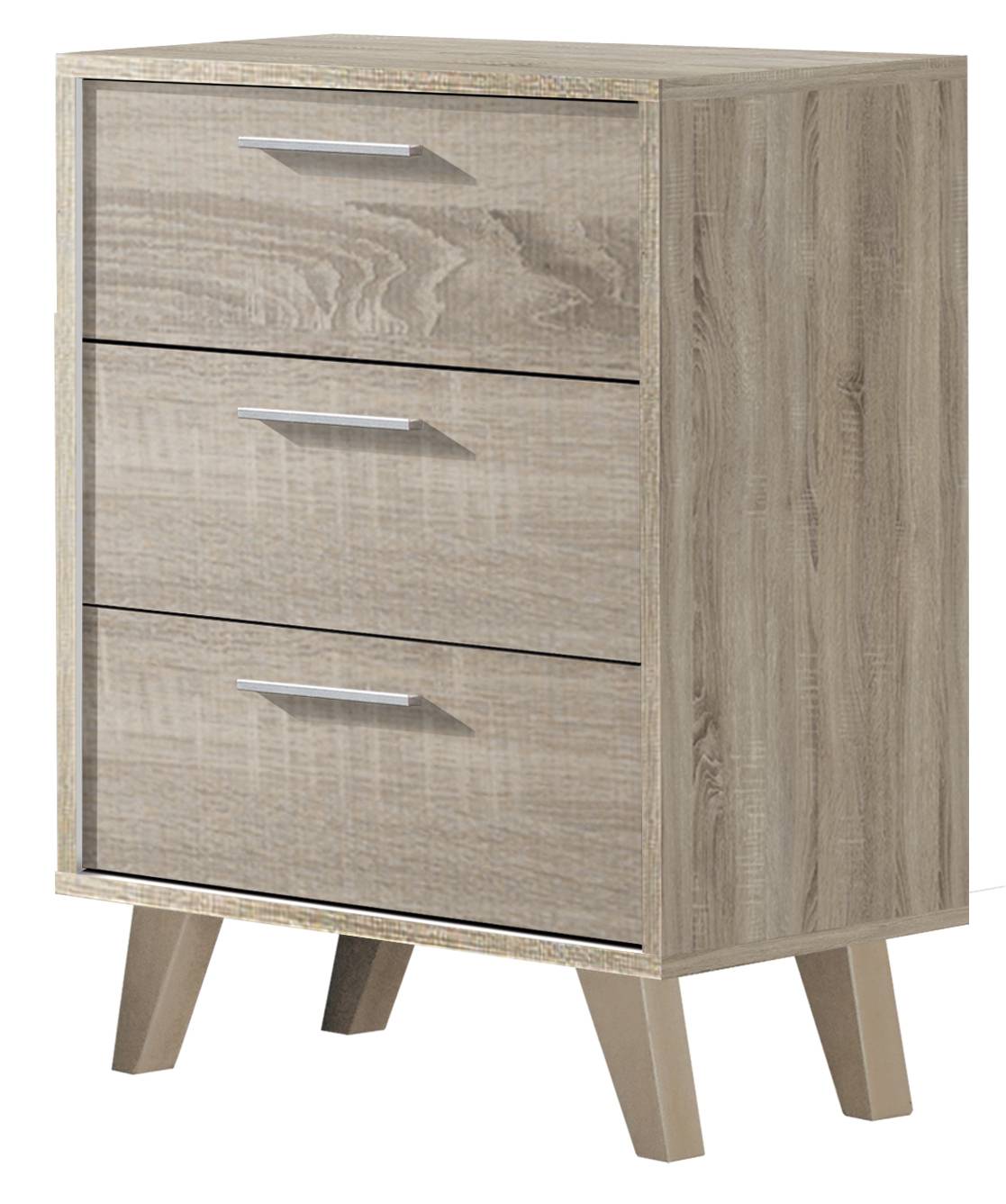 Mesita blanca o cambrian de 3 cajones combinado con color cambrian o blanco, ancho de 43 o 53 cm a elegir.