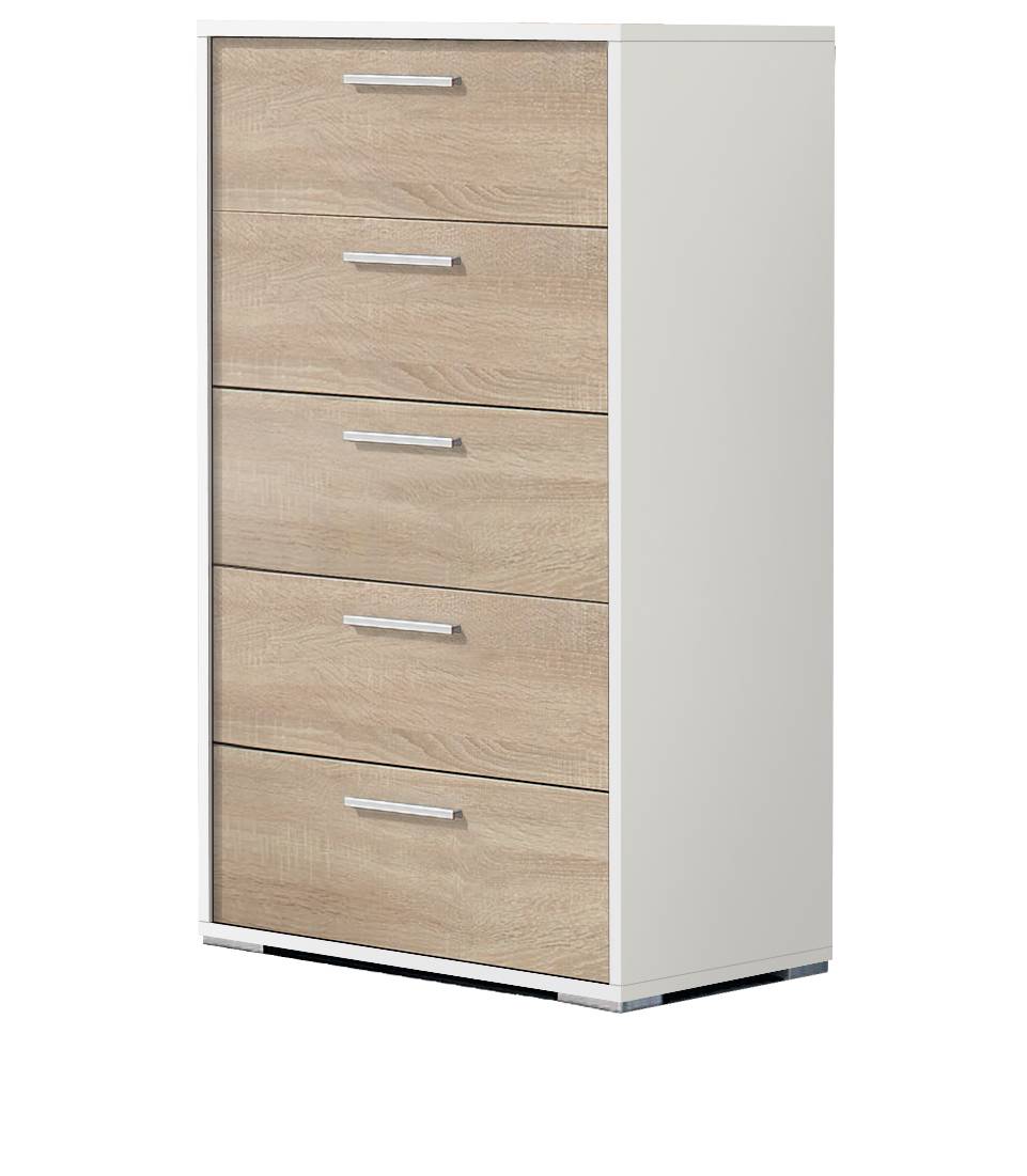 Sinfonier blanco o cambrian de 5 cajones combinado con color cambrian o blanco
