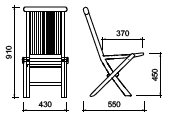 esquema Silla Plegable Teca [Naga]