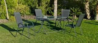 Mesa plegable ▯140 + 4 sillones textilen [Cordoba] de Hevea - imagen 2