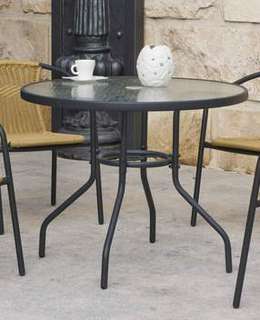 Conjunto mesa ◯90 + 4 sillones de acero [Valencia] de Hevea - imagen 2
