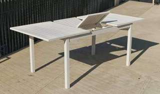 Mesa extensible ▯220 de aluminio [Palma] de Hevea - Mesa rectangular de aluminio para jardín, con tablero lamas de aluminio extensible. Disponible en 2 tamaños y en varios colores.