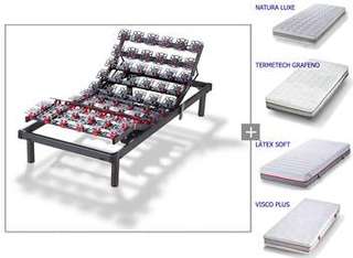 Pack Articulado Oferta Grafeno-M de Hukla - Pack compuesto de somier Grafeno-M de Hukla y colchón a elegir (Natura Luxe, Termotech Grafeno, Látex Soft ó Visco Plus)