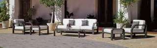 Set aluminio: sofá 3p + 2 sillones + mesa [Zafiro] de Hevea - imagen 4