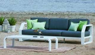 Set aluminio: sofá 3p + 2 sillones + mesa [Zafiro] de Hevea - imagen 6