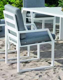 Set mesa ▯240 + 8 sillones de aluminio [Zafiro] de Hevea - imagen 3