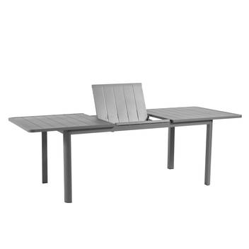 Mesa extensible  ▯233 de aluminio [Cannes] de Grosfillex - Mesa rectangular extensible para jardín, 100% de aluminio. Disponible en color antracita o color habana.