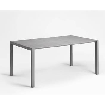 Mesa ▯150 de aluminio  y polipropileno [Eden] de Grosfillex - Mesa rectangular para jardín, con tablero de polipropileno y pies de aluminio. Disponible en color gris o color blanco.