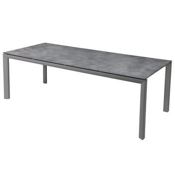 Mesa comedor-jardín ▯220 de aluminio y HPL[Gregia] de Grosfillex - Mesa rectangular para jardín, con tablero compact HPL y estructura de aluminio. Disponible en dos medidas.