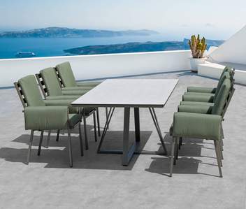Mesa ▯ patas de aluminio y tablero HPL [Bonaire] de Hevea - imagen 6