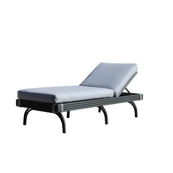 Cama/tumbona de aluminio con cuerda [Saona] de Hevea - Cama para jardín, de aluminio con detalles de cuerda. Respaldo 5 posiciones. Disponible en color blanco, antracita, champagne, plata, marrón o nude.
