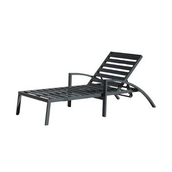Cama/tumbona apilable de aluminio [Tavora] de Hevea - Cama/tumbona XL apilable para jardín. Con brazos y respaldo 5 posiciones. Estructura, asiento y respaldo de aluminio. Disponible en 5 colores diferentes.