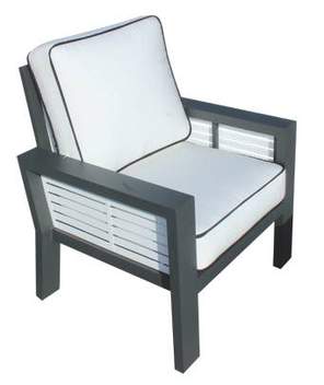 Sillón relax de aluminio bicolor de jardín [Gala] de Hevea - Exclusivo sillón confort para exterior de alumnio bicolor, con cojines gran confort desenfundables.