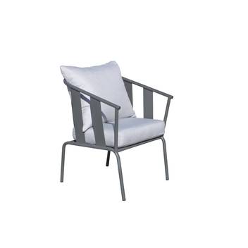 Sillón comedor-jardín de aluminio [Limba] de Hevea - Sillón de comedor para exterior de aluminio, con cojines asiento y respaldo extra cómodos. Disponible en varios colores.