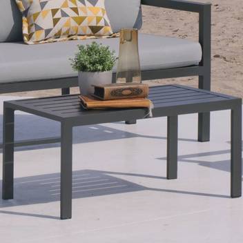 Mesa de centro ▯90 de aluminio blanco o antracita de Hevea - Mesa de centro, para jardín o terraza, de aluminio color blanco o antracita.