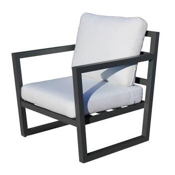 Sillón confort de aluminio para jardín [Piona] de Hevea - Sillón relax de aluminio para exterior. Disponible en cinco colores diferentes.