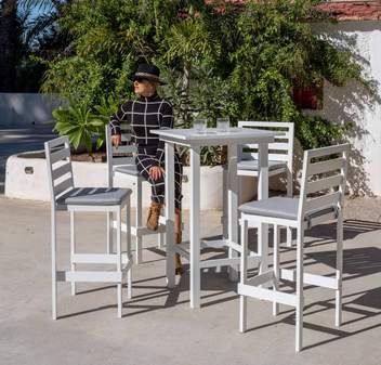Taburete bar-jardín de aluminio [Maribor] de Hevea - imagen 3
