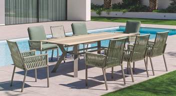 Mesa comedor-jardín ▯ tablero fenólico [Veneto] de Hevea - imagen 3