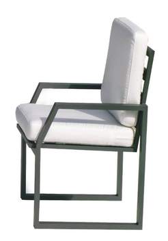 Sillón Aluminio Zafiro-30 de Hevea - Sillón comedor para jardín o terraza. Estructura, asiento y respaldo de aluminio de color blanco, antracita, champagne, plata o marrón