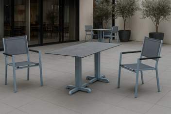 Mesa ▯120/140 de aluminio y top HPL [Lanzarote] de Hevea - imagen 2