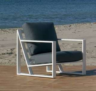 Sillón Aluminio Luxe Aleli-1 de Hevea - Lujoso sillón relax de alumnio, con cojines gran confort desenfundables.