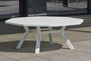 Mesa ⬡200 + 8 sillones c/cojín, aluminio [Zafiro] de Hevea - imagen 3