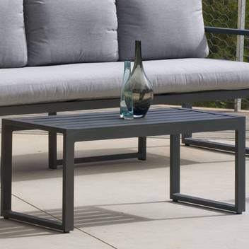 Mesa de centro ▯90 de aluminio [Standar] de Hevea - Mesa de centro 100 % de aluminio para jardín, de 90 cm. de ancho. Disponible en color blanco, antracita, champagne, plata, marrón o nude.