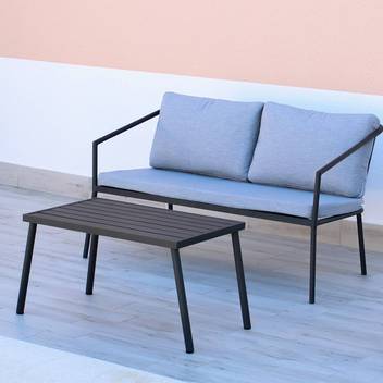Mesa de centro ▯80 de aluminio [Bermudas] de Hevea - Mesa de centro de aluminio de 80 cm. para jardín, de color blanco o antracita.