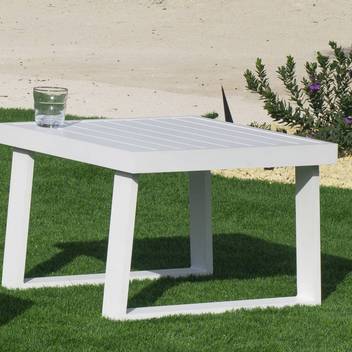 Mesa auxiliar ▢60 de aluminio [Bolonia] de Hevea - Mesa auxiliar de aluminio luxe, para jardín o terraza. Disponible en color blanco, antracita, champagne, plata, marrón o nude.